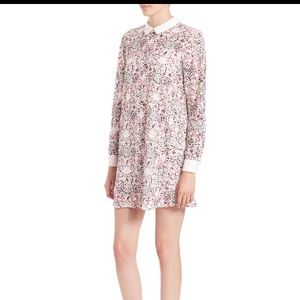 BCBGMAXAZRIA White Maris Printed babydoll Dress